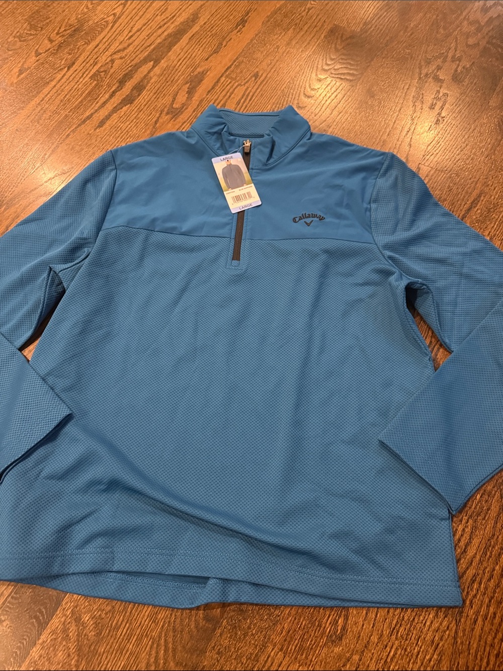 Callaway Men's large -Blue Quarter Zip Lightweight Pullover golf